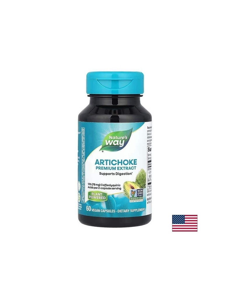 Черен дроб и жлъчен мехур - Артишок, 450 mg, 60 капсули Nature’s Way