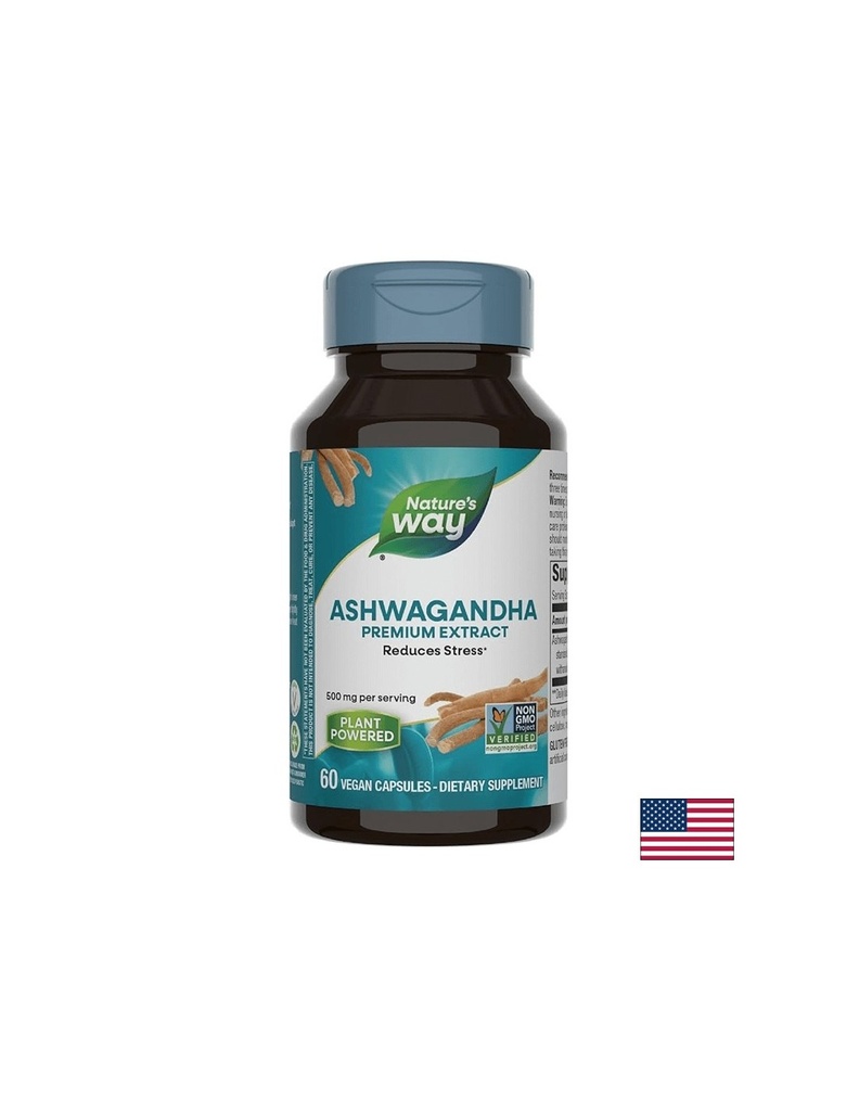 Ashwagandha/ Ашваганда 500 mg х 60 капсули Nature’s Way