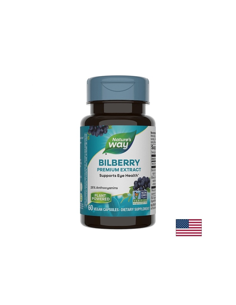 Bilberry-Черна боровинка – силно зрение, 60 капсули Nature’s Way