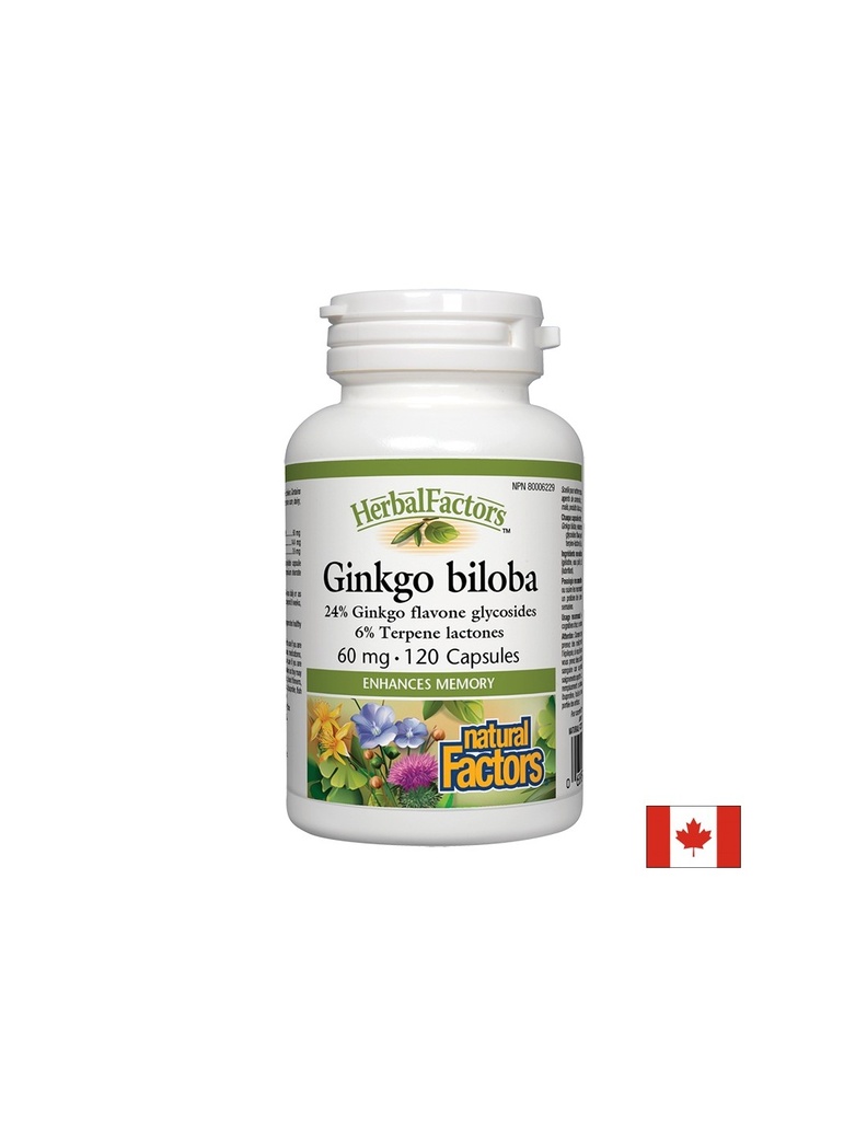 Ginkgo Biloba/ Гинко Билоба 60 mg х 120 капсули Natural Factors