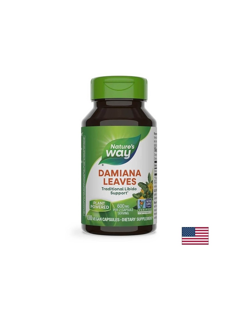 Damiana Leaves/ Дамиана (лист) 400 mg х 100 капсули Nature’s Way