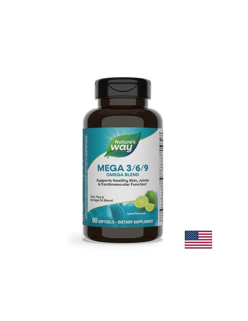Mega 3/6/9 Omega Blend/ Омега 3/6/9, 90 софтгел капсули Nature’s Way