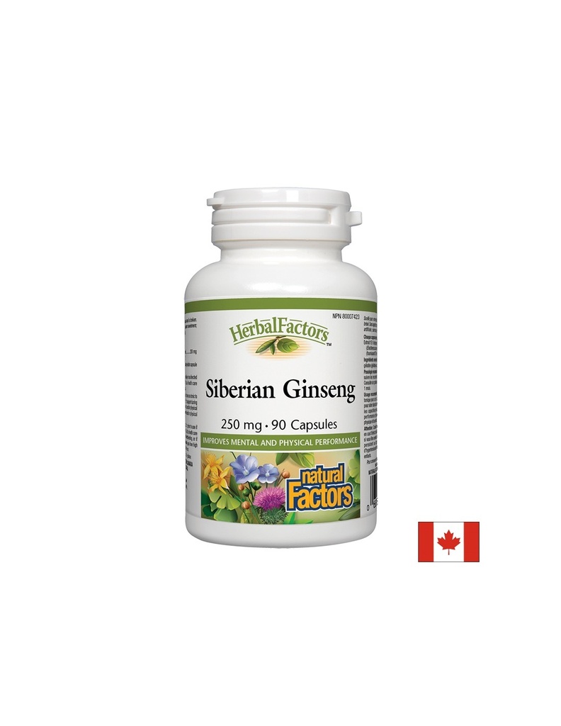 Siberian Ginseng/ Женшен сибирски 250 mg х 90 капсули Natural Factors