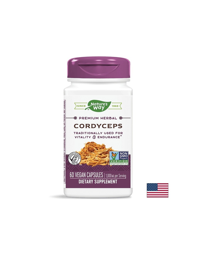 Cordyceps/ Кордицепс 500 mg х 60 капсули Nature’s Way