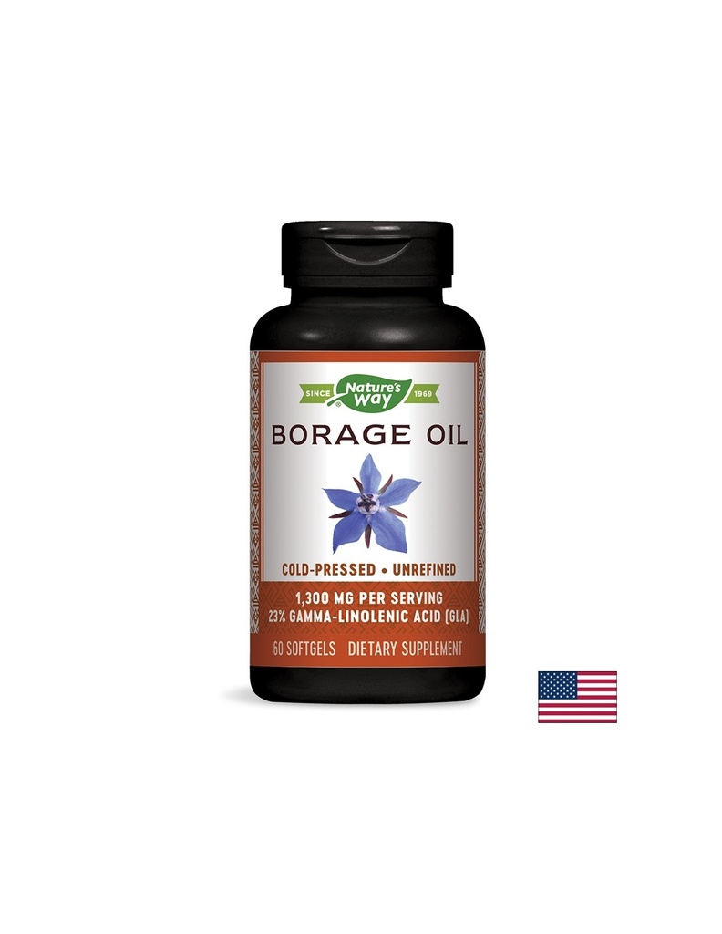 Borage Oil 23% GLA/ Пореч масло 1300 mg х 60 капсули Nature’s Way