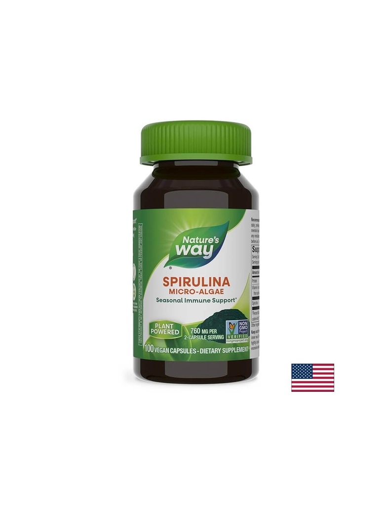Spirulina Micro-Algae/ Спирулина (микро-водорасли) 380 mg х 100 капсули Nature’s Way