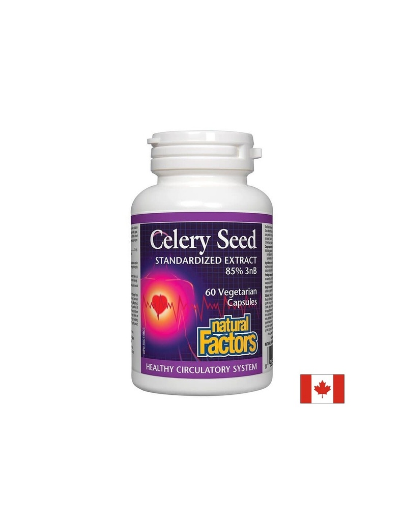 Подагра и високо кръвно налягане - Целина (семена) – Celery Seed  75 mg, 60 капсули Natural Factors