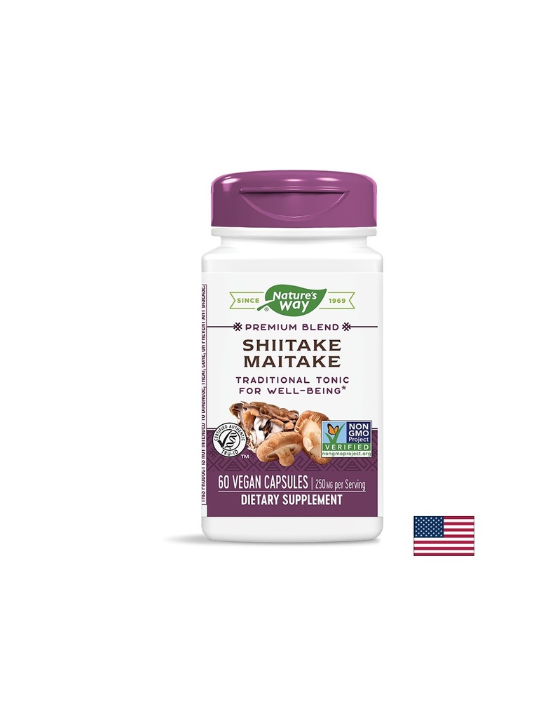 Shiitake Maitake/ Шийтаке и майтаке 250 mg х 60 капсули Nature’s Way