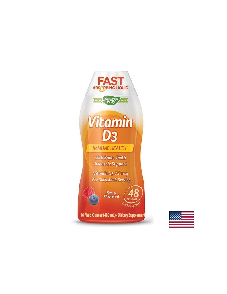 Vitamin D3 Fast Absorbing Liquid / Витамин D3 x 480 ml Nature’s Way