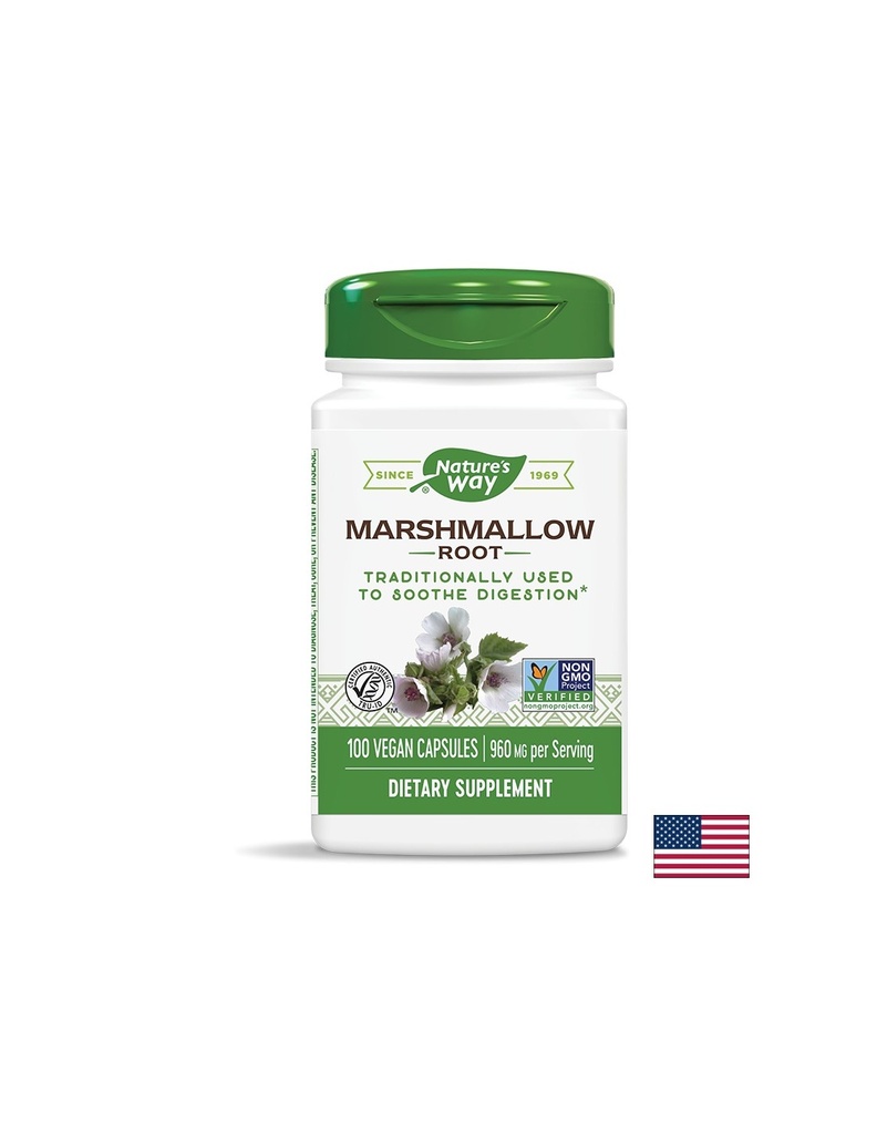 Marshmallow Root/ Бяла ружа (корен) 480 mg x 100 капсули Nature’s Way