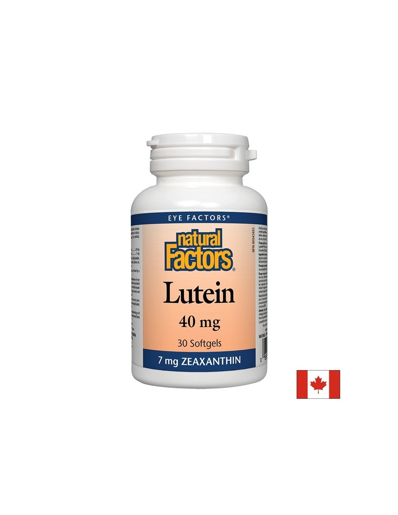 Lutein / Лутеин 40 mg + Зеаксантин х 30 софтгел капсули Natural Factors