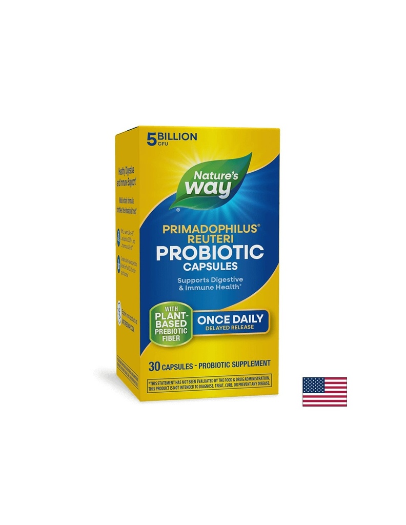 Primadophilus Reuteri - Примадофилус Реутери, 5 млрд. активни пробиотици, 30 капсули Nature’s Way