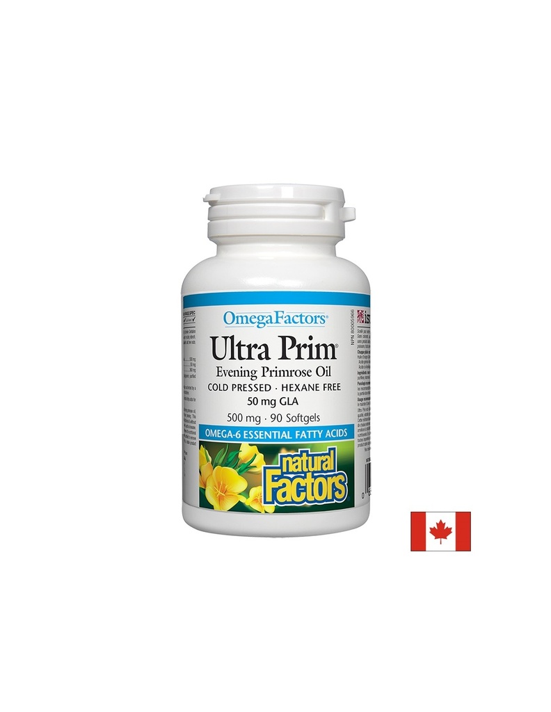 Ultra Prim® Evening Primrose Oil 50 mg GLA/ Вечерна иглика масло 500 mg х 90 софтгел капсули Natural Factors