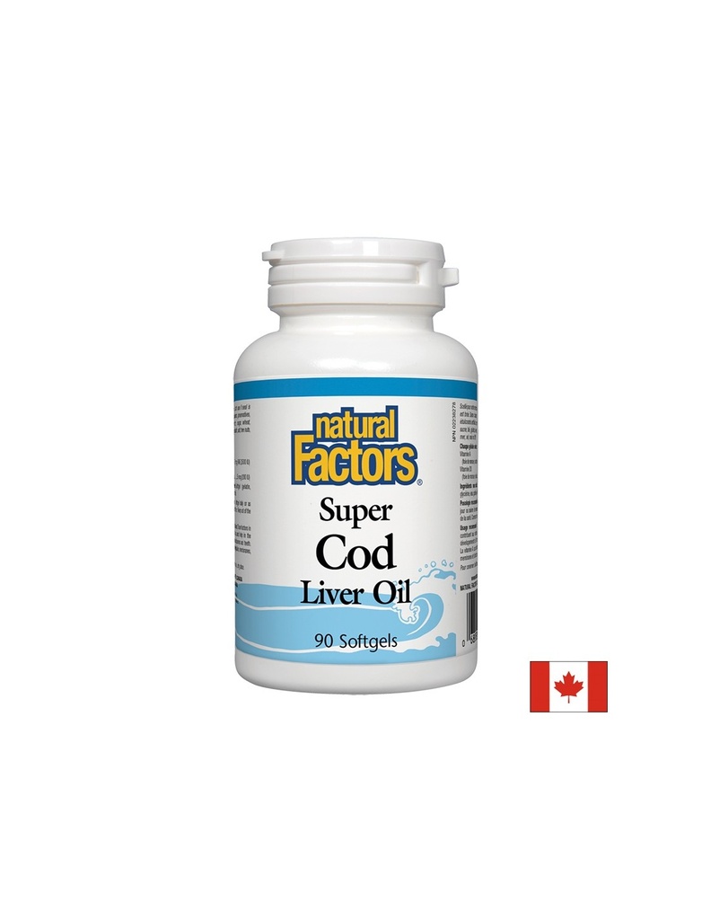 Super Cod Liver Oil/ Черен дроб на треска (масло) 1100 mg х 90 софтгел капсули Natural Factors