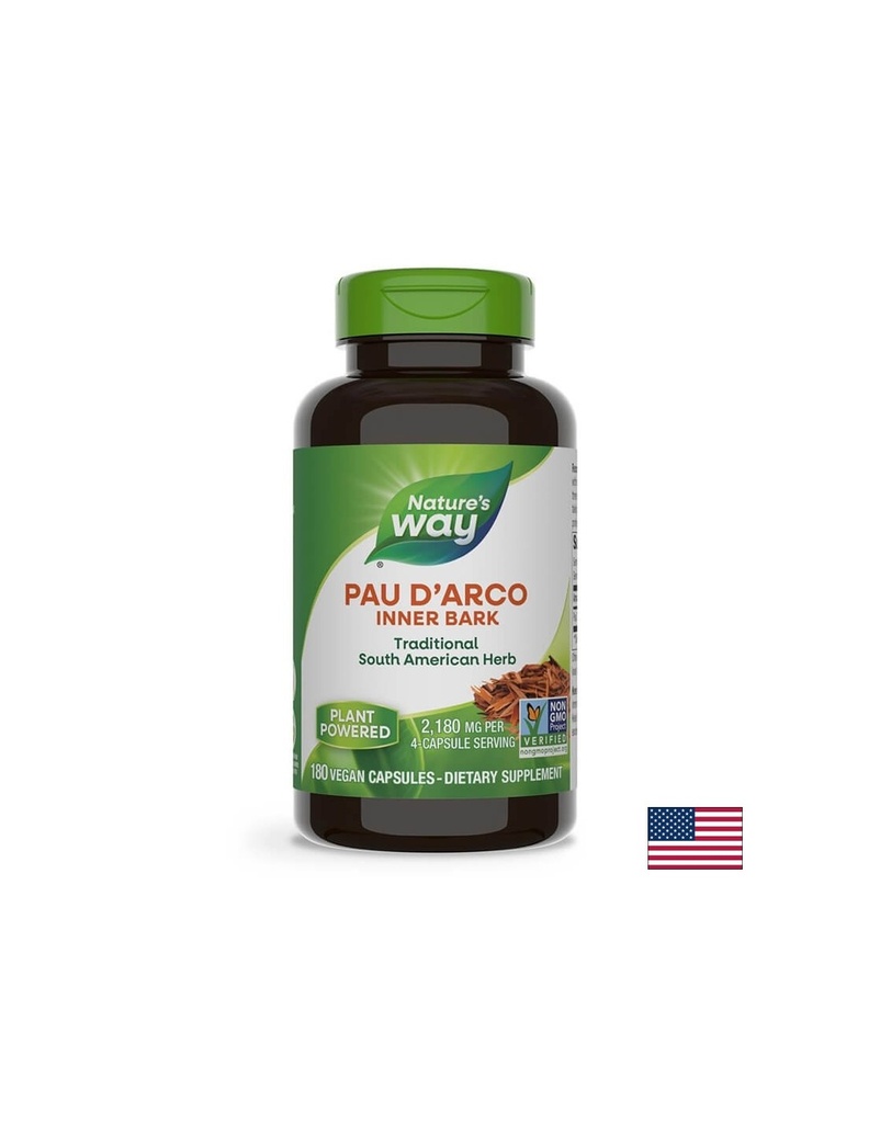 Pau D`Arco Inner Bark/ Мравчено дърво (вътрешна кора) х 180 капсули Nature’s Way