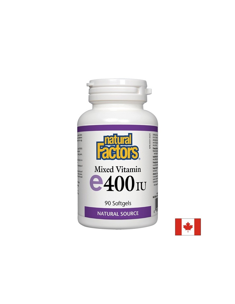 Vitamin E/ Витамин Е (токофероли микс) х 90 софтгел капсули Natural Factors