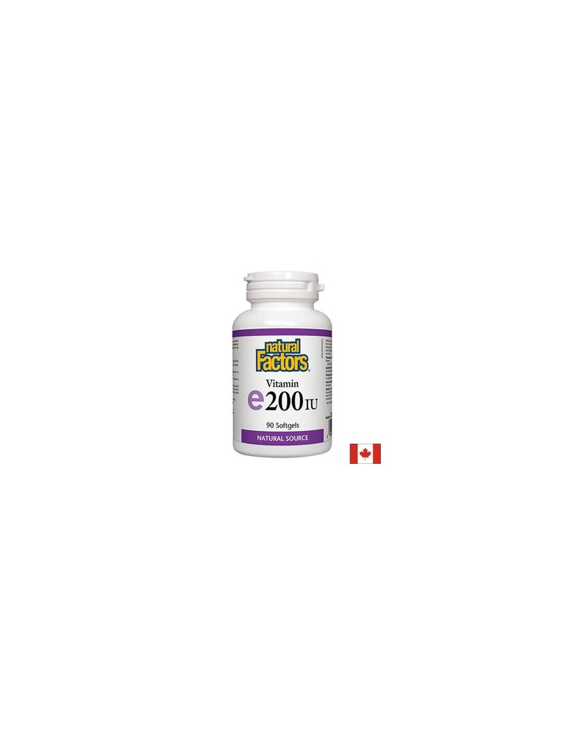 Vitamin E/ Витамин Е (d-алфа токоферол) 200 IU х 90 софтгел капсули Natural Factors