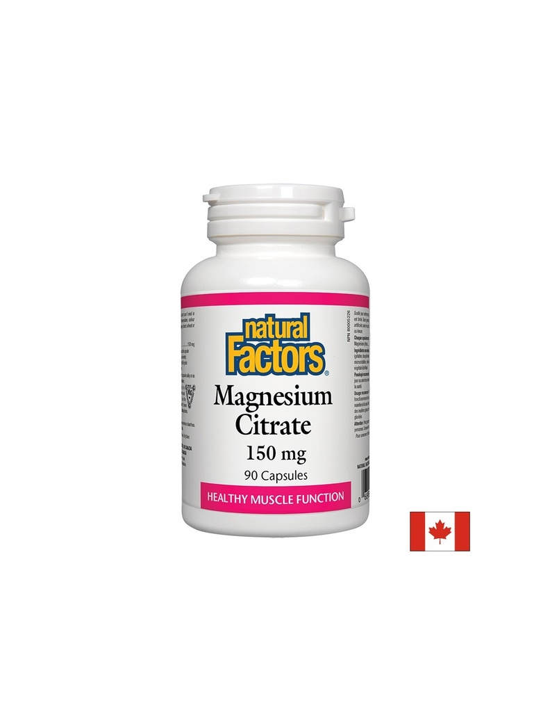 Magnesium Citrate/ Магнезий (цитрат) 150 mg х 90 капсули Natural Factors