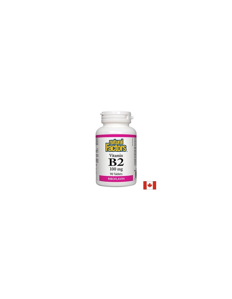 Витамин В2 (рибофлавин) - Vitamin B2 100 mg, 90 таблетки Natural Factors