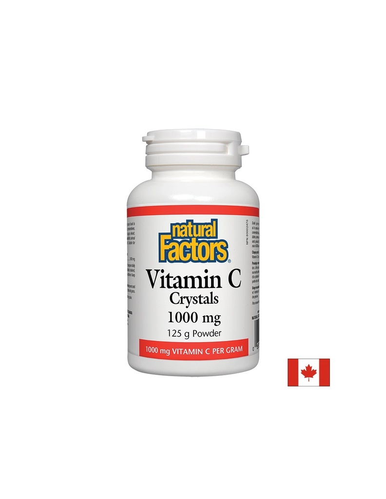 Витамин С, прах - Vitamin C Crystals 1000 mg, 250 дози Natural Factors