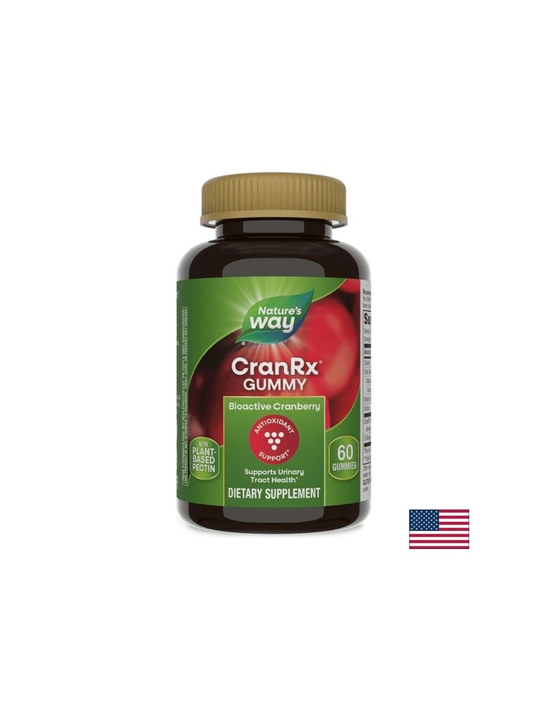 CranRx® Gummies Urinary Health / Грижа за уринарния тракт с Червена боровинка, Д-маноза и витамин С х 60 желирани таблетки Nature’s Way