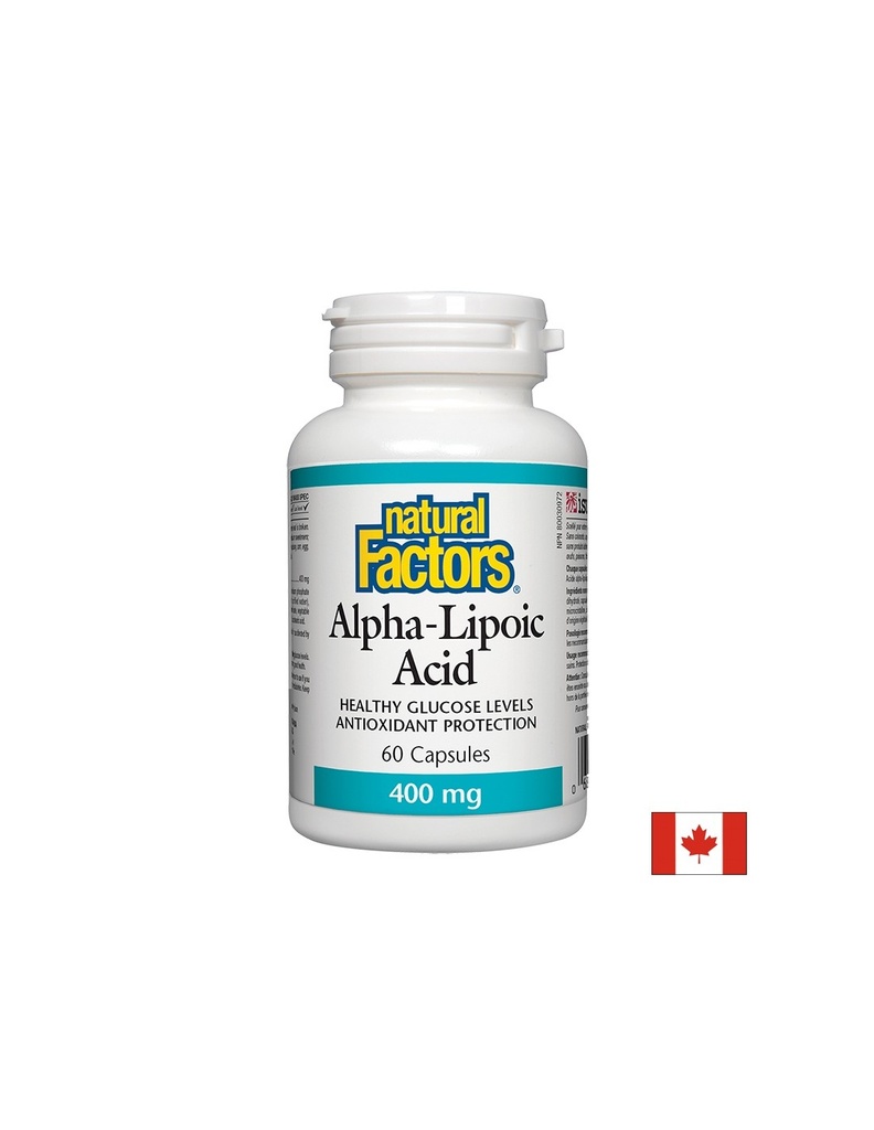 Alpha-Lipoic Acid/ Алфа-липоева киселина 400 mg x 60 капсули Natural Factors