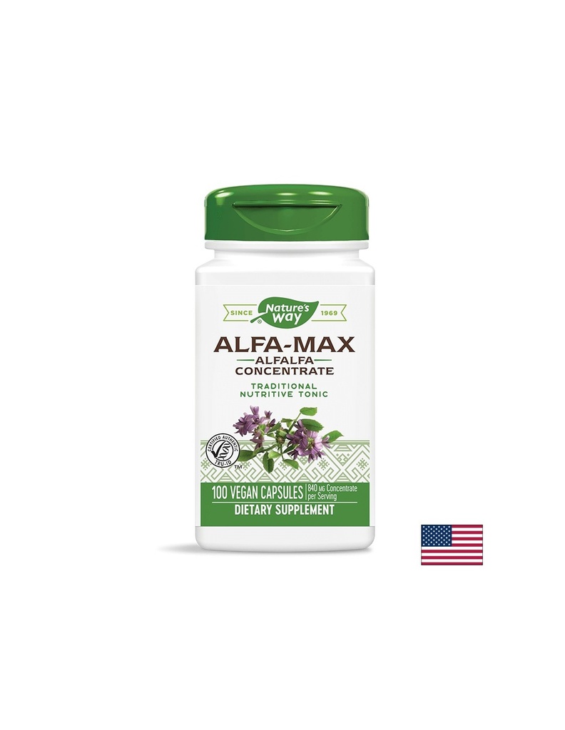 ALFA-MAX Alfalfa Concentrate/ Люцерна концентрат 525 mg х 100 капсули Nature’s Way