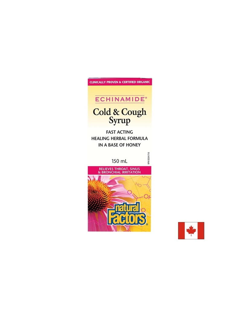 Echinamide® Cold & Cough Syrup/ Сироп при кашлица и настинка х 150 ml Natural Factors