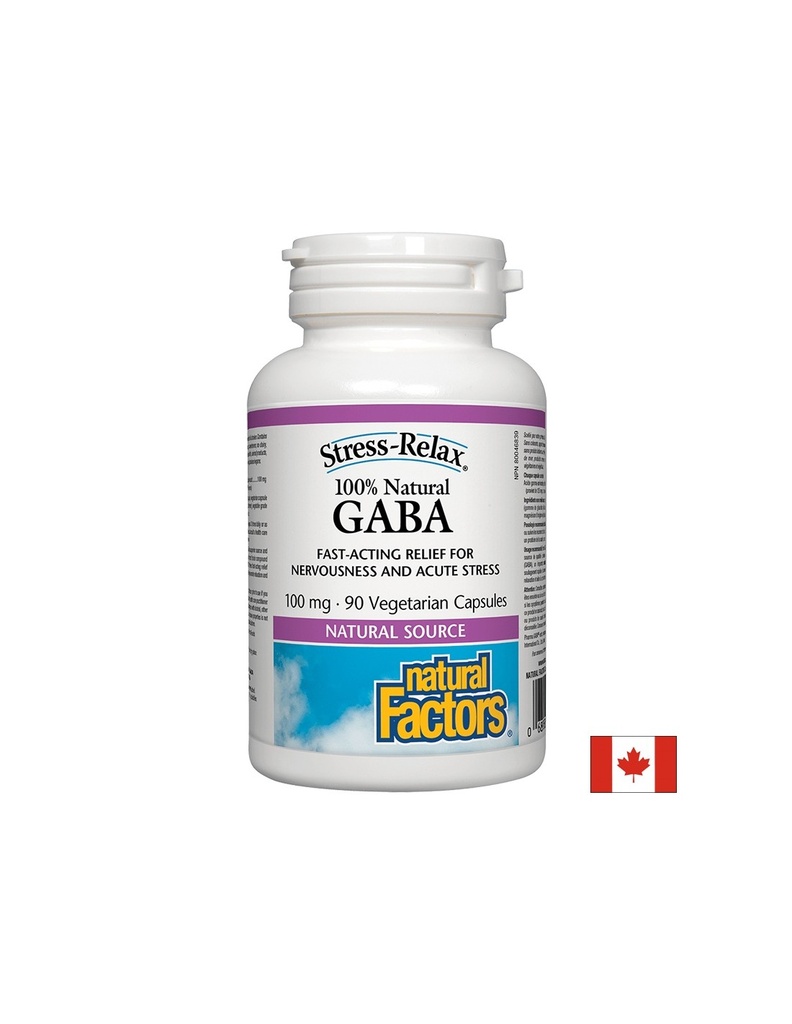 GABA 100% Natural/ Гама-АминоБутирова Киселина 100 mg х 90 капсули Natural Factors