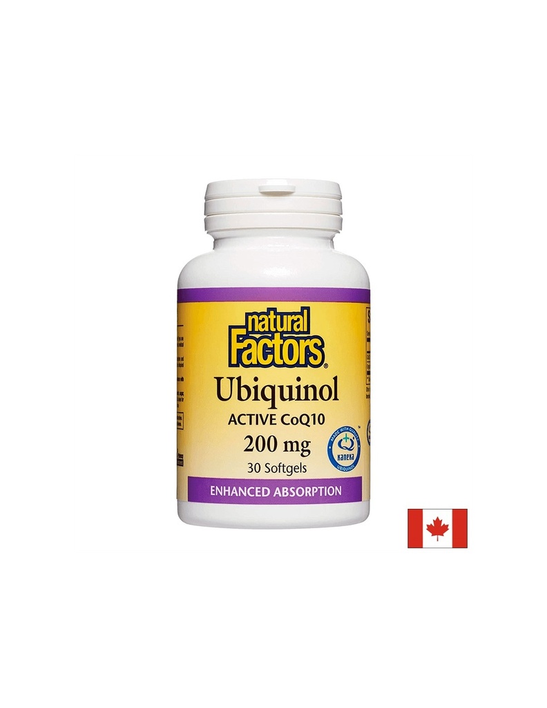 Ubiquinol Active CoQ10/ Убиквинол Активен Коензим 200 mg x 30 софтгел капсули Natural Factors