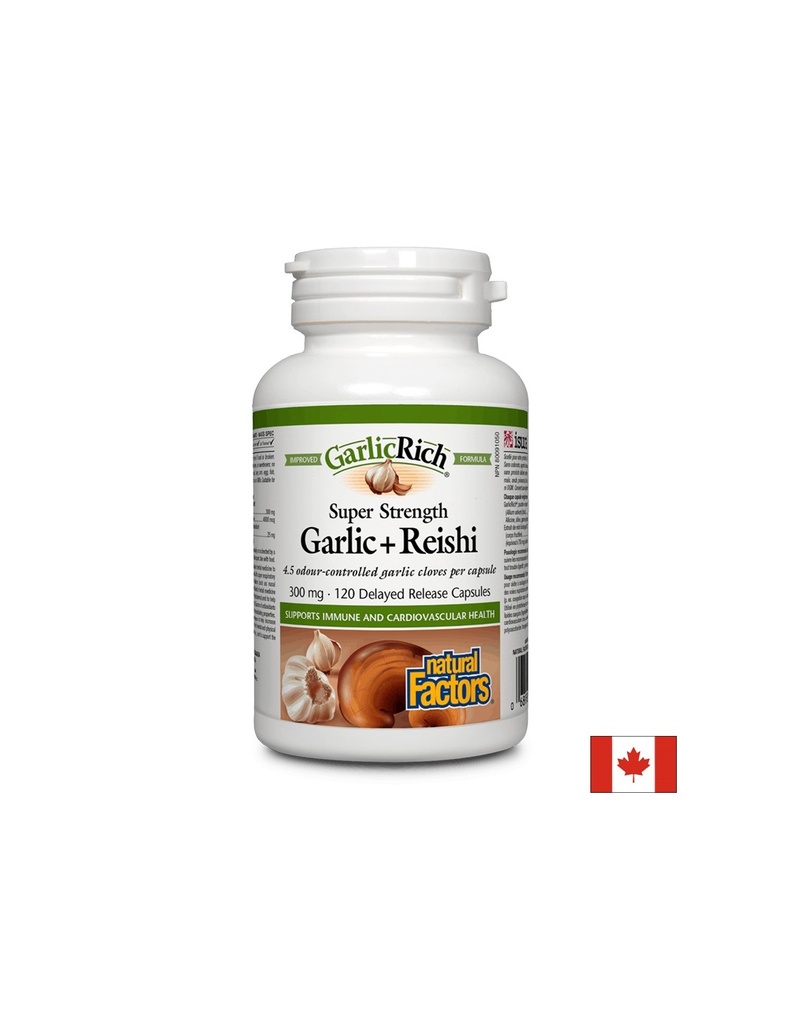 GarlicRich® Super Strength Garlic+Reishi / Чесън + Рейши x 120 капсули