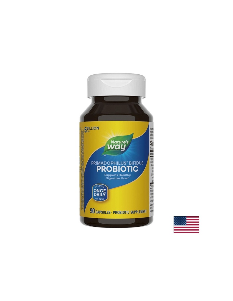 Пробиотик Примадофилус Бифидус - Primadophilus Bifidus – здраве за дебелото черво, 5 млрд. активни пробиотици, 90 капсули