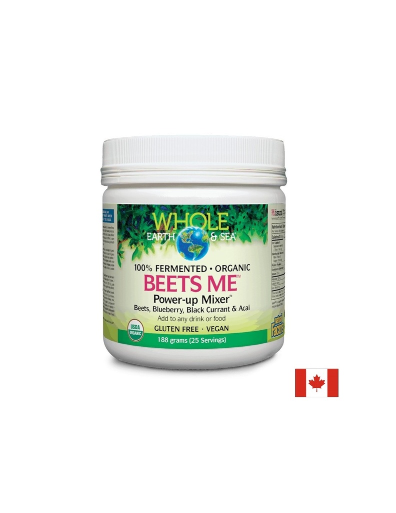 Beets Me™ Power-up Mixer™ Whole Earth & Sea®/ Формула от червено цвекло, боровинки, касис, акай бери x 188 g / 25 дози Natural Factors