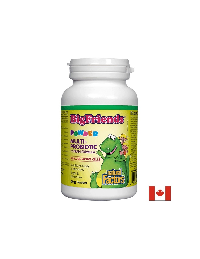 Multi-Probiotic Powder Big Friends®/ Мулти пробиотик за деца 3 млрд. активни пробиотици x 60 g пудра Natural Factors