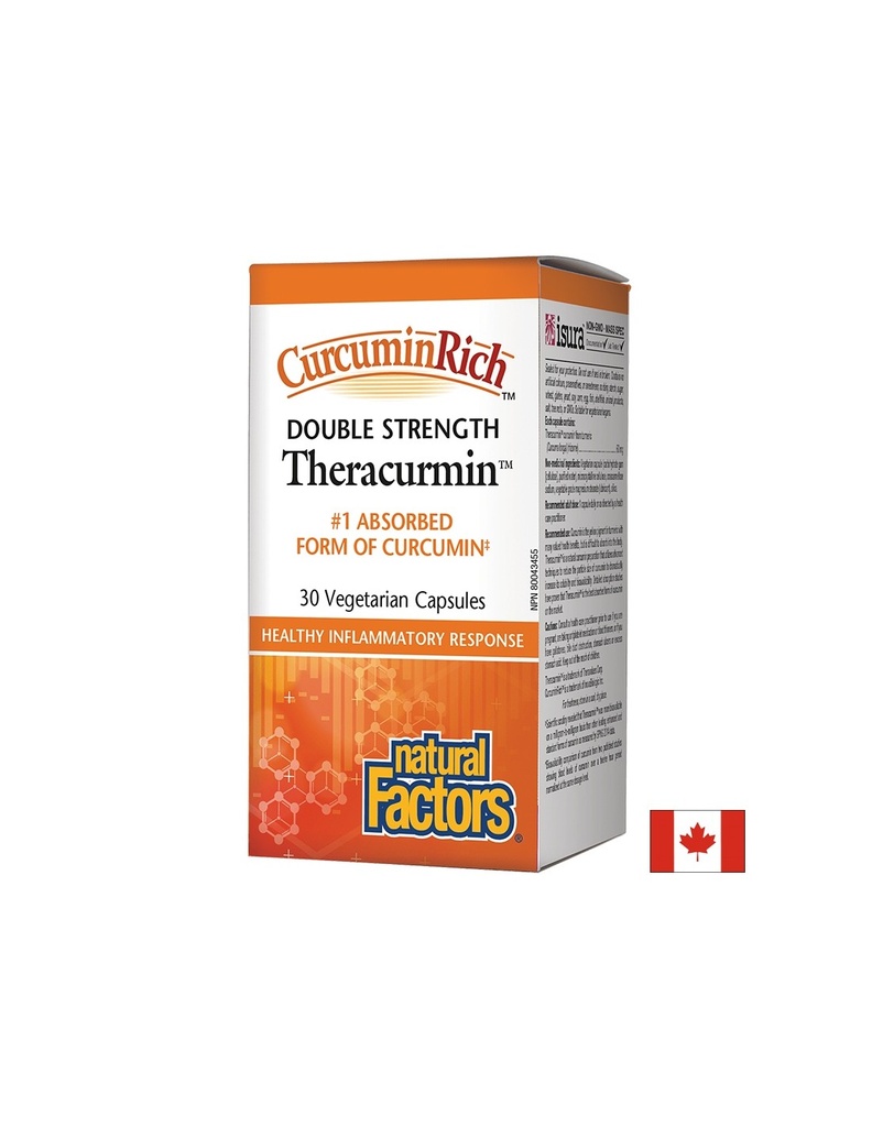 CurcuminRich™ Theracurmin™ Double Strength / Теракурмин, 60 mg, 30 капсули Natural Factors