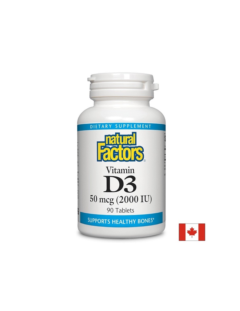 Vitamin D3 / Витамин D3, 2000 IU, 90 таблетки Natural Factors