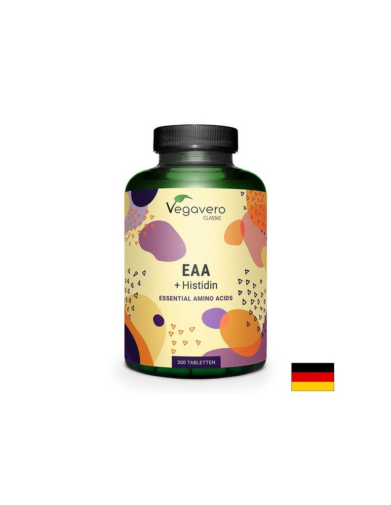 EAA+ Histidin/ Есенциални аминокиселини + Хистидин, 300 таблетки, 100% Vegan Vegavero