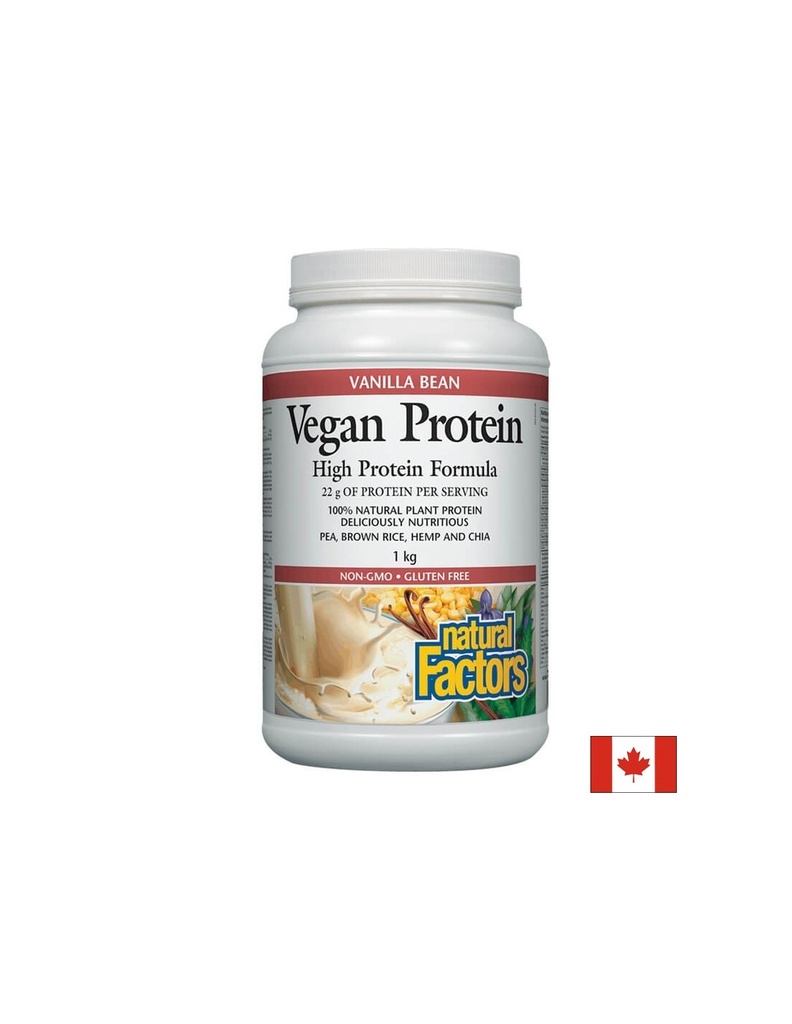 Vegan Protein High Protein Formula / Веган протеин с вкус на ванилия Natural Factors