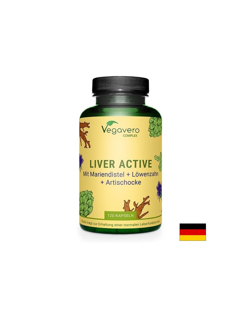 Liver Active Complex/ Билкова смес за черния дроб, 90 капсули, 100 Vegan Vegavero