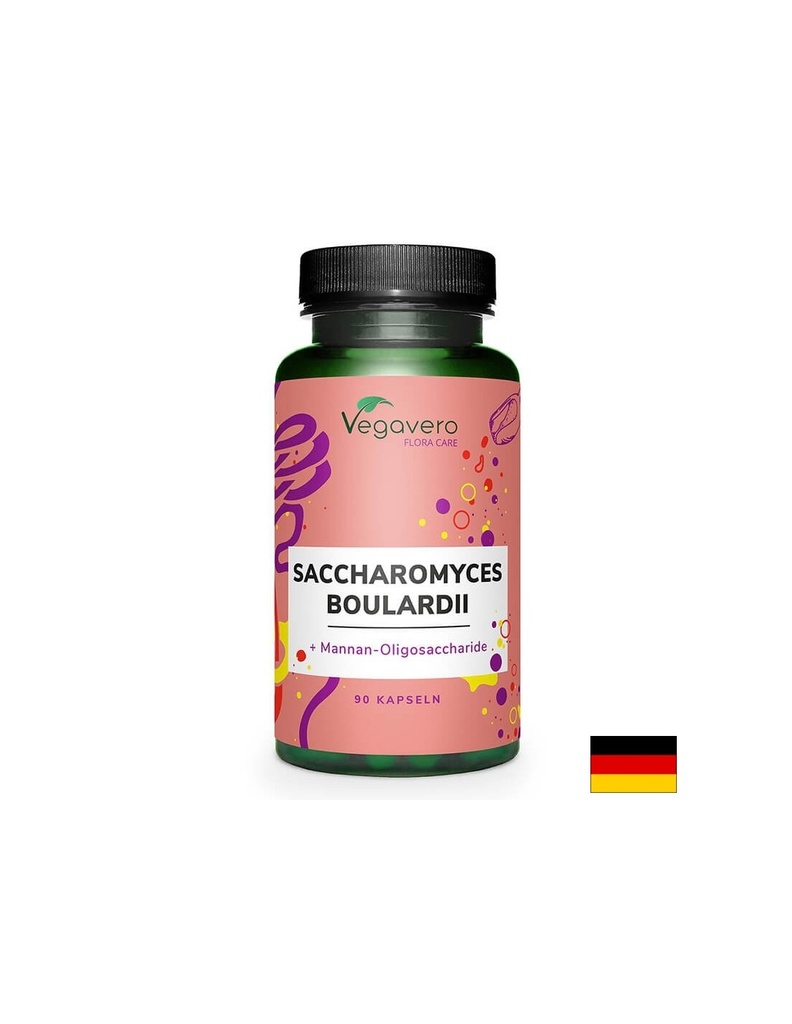 Saccharomyces Boulardii + Mannan-Oligosaccharide (MOS)/ Сахаромицес боларди + Мананови олигозахариди, 120 капсули, 100% Vegan Vegavero