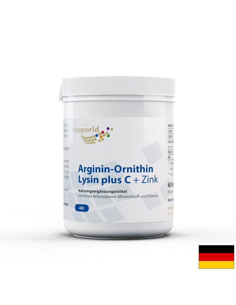 Arginin-Ornithin-Lysin + C + Zink / Аргинин-Орнитин-Лизин + Витамин C + Цинк, 60 капсули