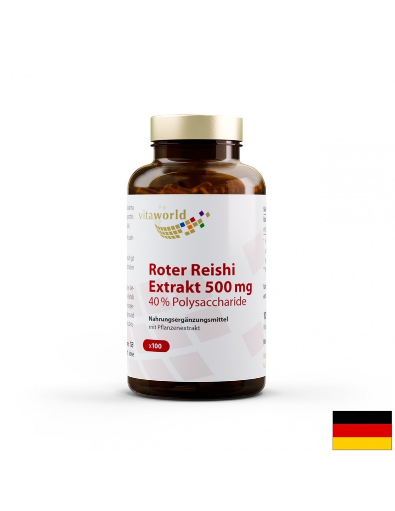 Roter Reishi extrakt / Червено Рейши 500 mg, 100 капсули