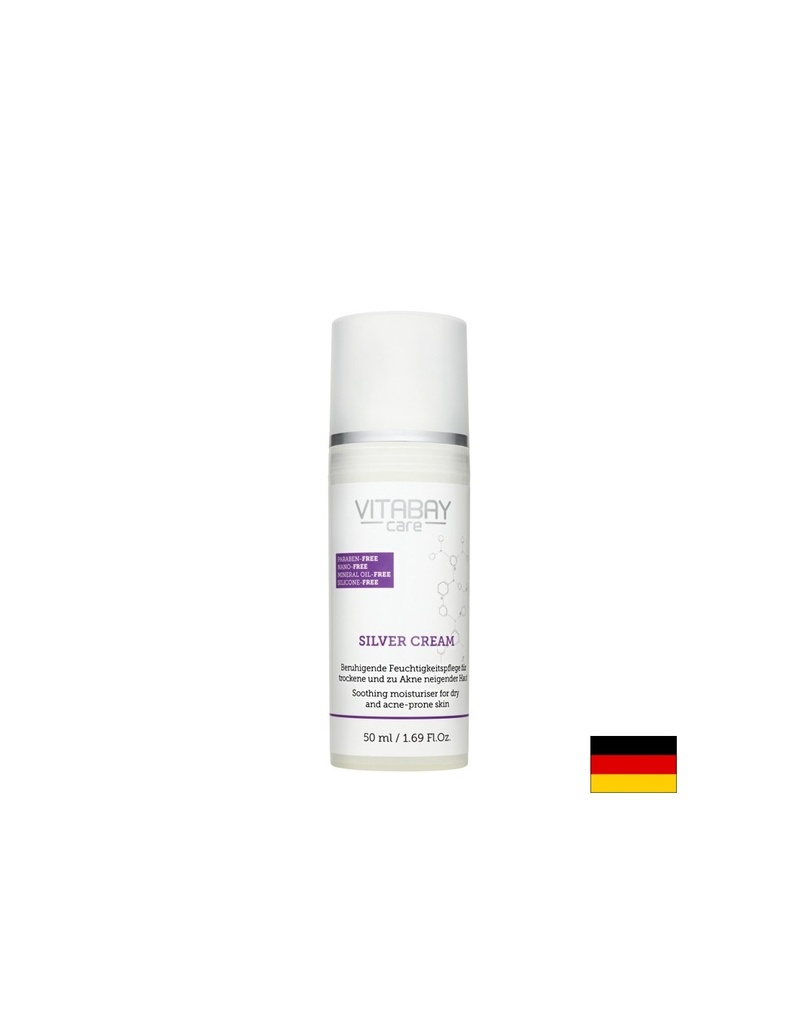 Сребърен крем с микросребро и салицилова киселина - Care Silver Cream, 50 ml Vitabay