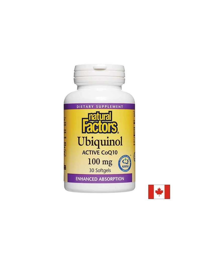 Ubiquinol Active Coenzyme Q10 - Убиквинол – активен коензим Q10 (Антиоксидант и кардиопротектор), 100 mg, 30 софтгел капсули Natural Factors