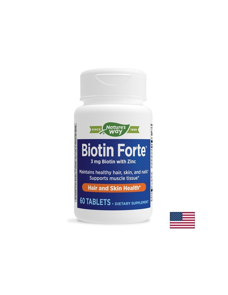 Biotin Forte® - Биотин форте® с цинк, 60 таблетки Nature’s Way
