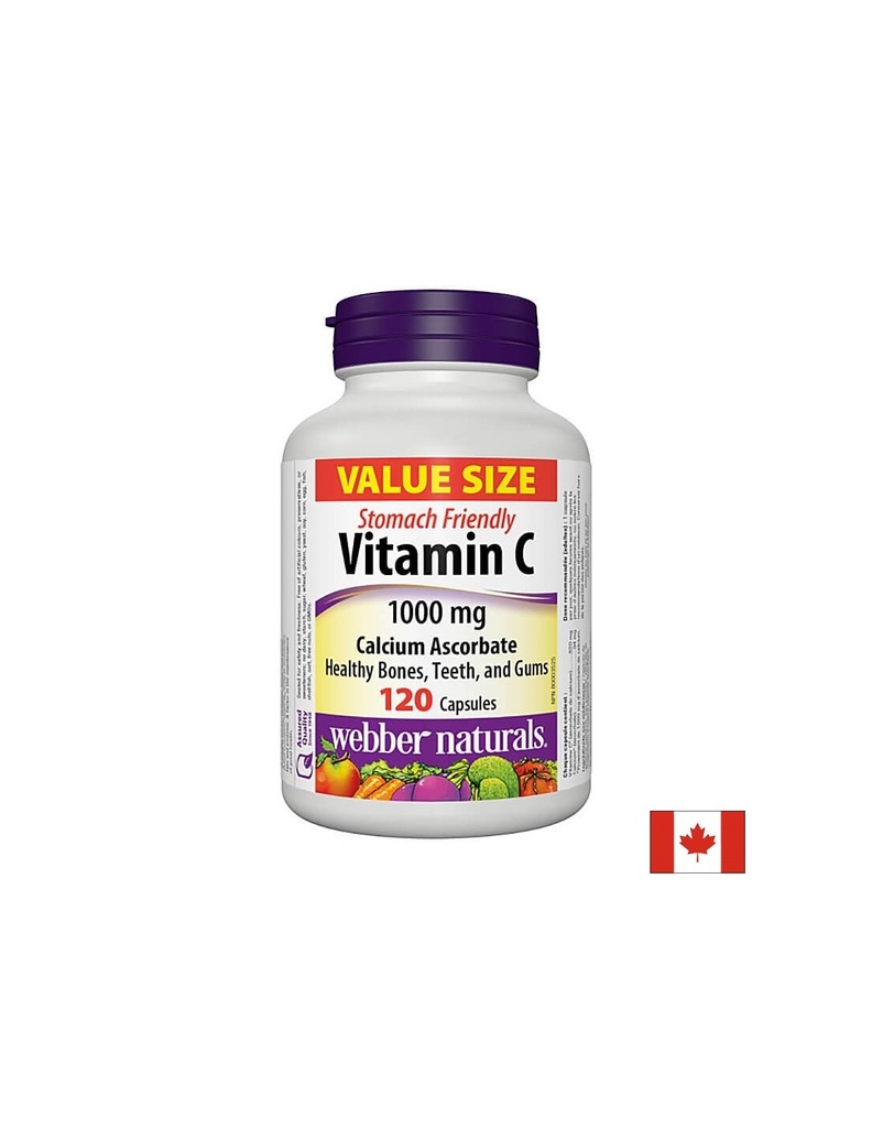 Vitamin C Calcium Ascorbate – Витамин С (калциев аскорбат) 1000 mg, 120 капсули  Webber Naturals