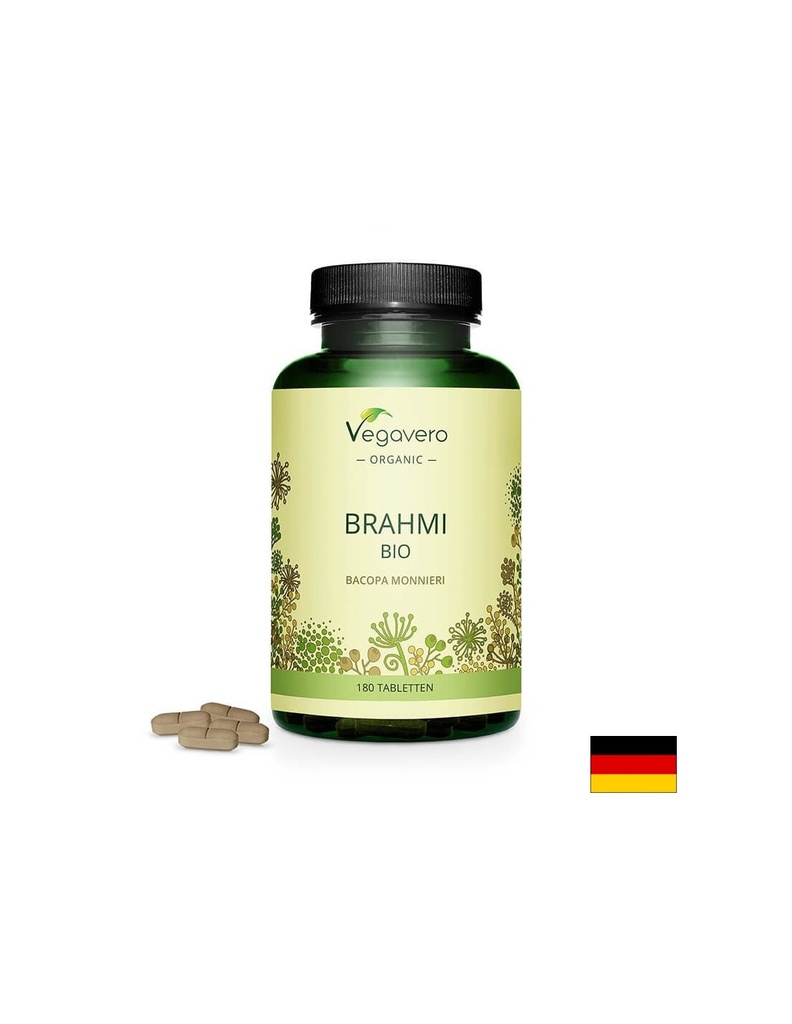 Brahmi BIO – Bacopa Monieri БИО - Брахми – Бакопа Мониери, 180 таблетки Vegavero