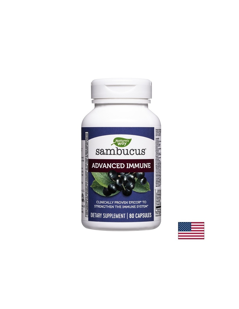 Sambucus Advanced Immune - Самбукус Advanced Immune, 80 капсули Nature’s Way
