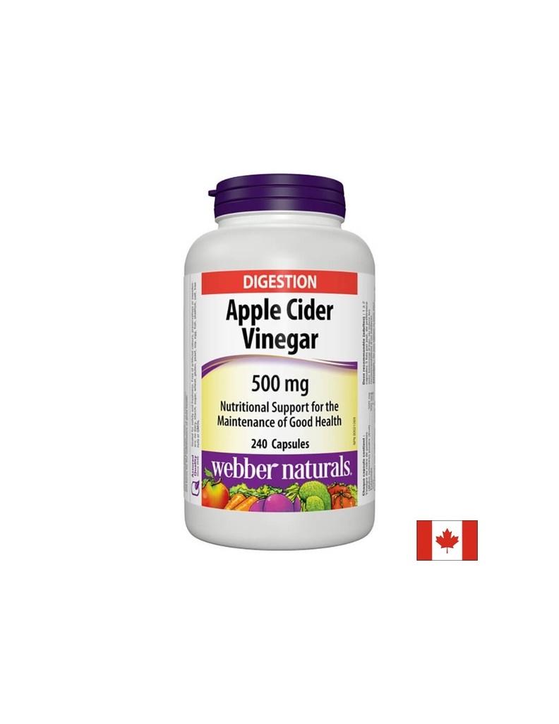 Apple Cider Vinegar - Ябълков оцет, 500 mg,  240 капсули