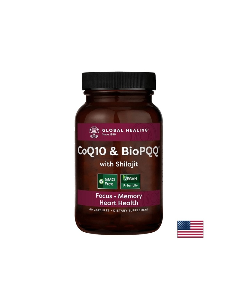 Антиоксидант за сърдечното и неврологичното здраве - Kоензим Q10 + Био Пиролохинолин хинон & Шилажит, 60 капсули